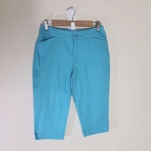St John's Bay Women's Blue Crop Pants Size 4P